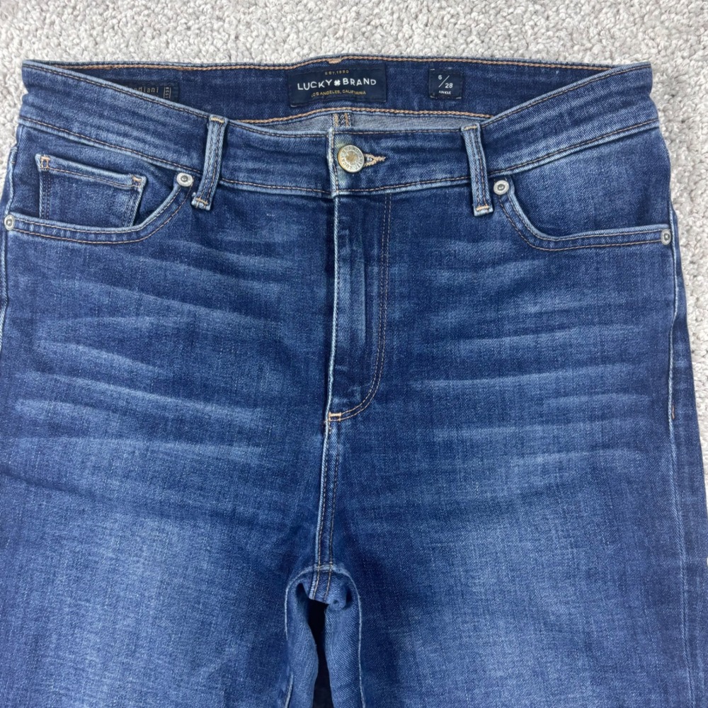 Lucky Brand Bridgette Skinny Jeans Womens 6/28 Dark Wash Candiani Denim Ankle - Picture 8 of 16